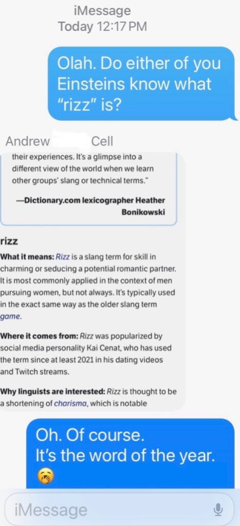 Rizz is the word – Heart Matters Blog